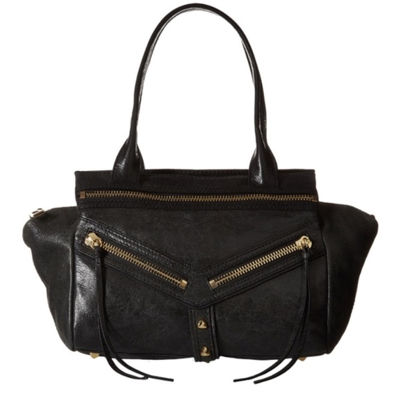 Botkier Trigger Legacy Black Metallic Satchel Bag - Picture 1 of 8